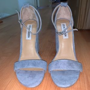 Steve Madden blue suede heels